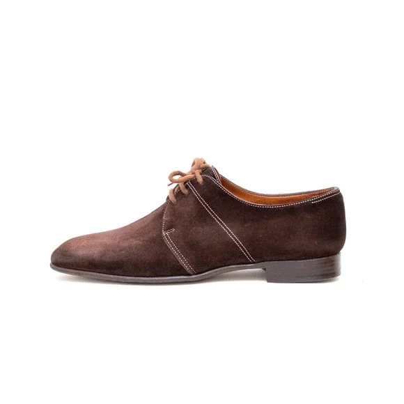 Rare John Lobb Clipper Men's Brown Suede Oxford Shoes Size:US: 9EEU 42 /UK 8E